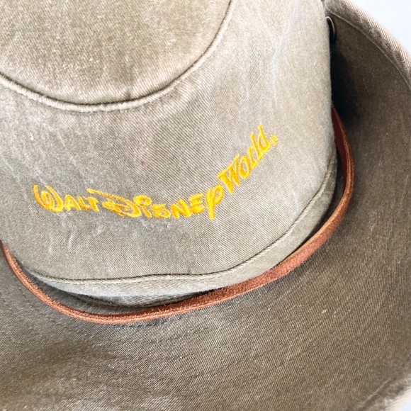 Walt Disney World Canvas Safari Hat One Size Leather Straps - Picture 2 of 7